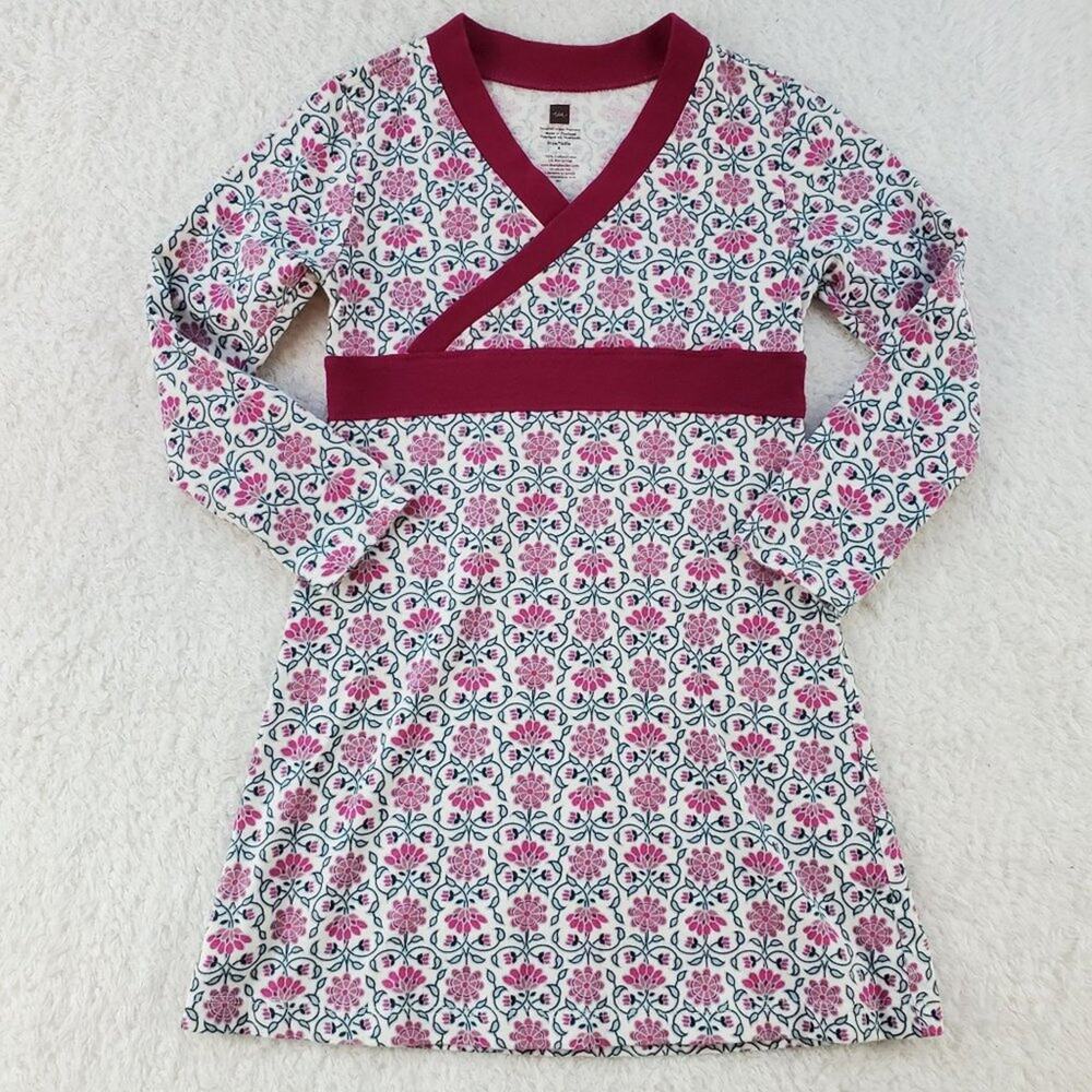 Tea Collection Marianela Wrap-Neck Style Long Sleeve Dress